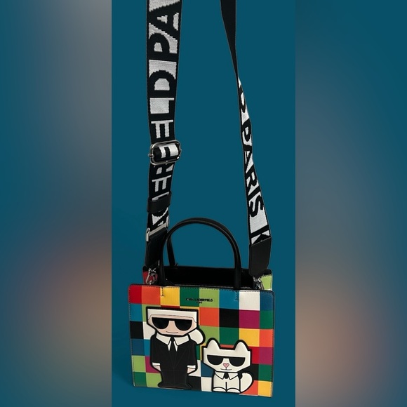 New KARL LAGERFELD PARIS Marble Crossbody Bag - Picture 8 of 16